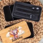 Δοχείου Φαγητού 2 Επιπέδων, με το Όνομα του Παιδιού, Dragon