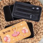 Δοχείου Φαγητού 2 Επιπέδων, με το Όνομα του Παιδιού, Star