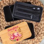 Δοχείου Φαγητού 2 Επιπέδων, με το Όνομα του Παιδιού, Hearts