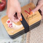 Δοχείου Φαγητού 2 Επιπέδων, με το Όνομα του Παιδιού, Moon