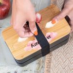 Δοχείου Φαγητού 2 Επιπέδων, με το Όνομα του Παιδιού, Clouds