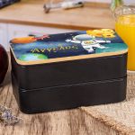 Δοχείου Φαγητού 2 Επιπέδων, με το Όνομα του Παιδιού, Space