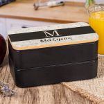 Δοχείου Φαγητού 2 Επιπέδων, με το Όνομα του Παιδιού, Monogram