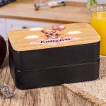 Δοχείου Φαγητού 2 Επιπέδων, με το Όνομα του Παιδιού, Clouds