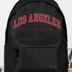 Σχολική Τσάντα Γυμνασίου και Λύκειου, Μαύρο Χρώμα, Los Angeles