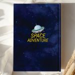 Σκληρόδετο Premium Τετράδιο με Σχέδιο Ταξίδι Στο Διάστημα