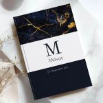 Σκληρόδετο Premium Τετράδιο με Σχέδιο Blue Black Notes