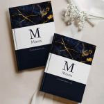 Σκληρόδετο Premium Τετράδιο με Σχέδιο Blue Black Notes