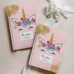 Σκληρόδετο Premium Τετράδιο με Σχέδιο Gold Glitter Unicorn