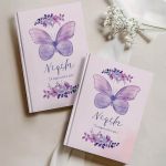 Σκληρόδετο Premium Τετράδιο με Σχέδιο Pastel Butterfly