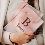 Σκληρόδετο Premium Τετράδιο με Σχέδιο Gold Marble Monogram