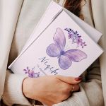 Σκληρόδετο Premium Τετράδιο με Σχέδιο Pastel Butterfly