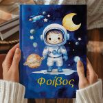 Σκληρόδετο Premium Τετράδιο με Σχέδιο Αστροναύτης στο Σύμπαν