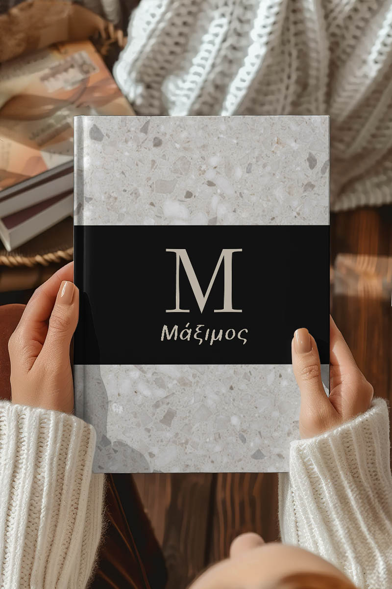 Σκληρόδετο Premium Τετράδιο με Σχέδιο Mosaic Monogram