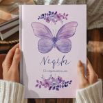 Σκληρόδετο Premium Τετράδιο με Σχέδιο Pastel Butterfly