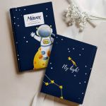 Σκληρόδετο Premium Τετράδιο με Σχέδιο Αστροναύτης