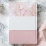 Σκληρόδετο Premium Τετράδιο με Σχέδιο Pink Marble