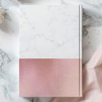 Σκληρόδετο Premium Τετράδιο με Σχέδιο White Marble