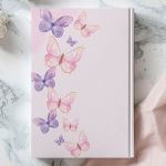 Σκληρόδετο Premium Τετράδιο με Σχέδιο Pastel Butterfly