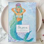 Σκληρόδετο Premium Τετράδιο με Σχέδιο Mermaid Vibes