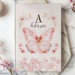 Σκληρόδετο Premium Τετράδιο με Σχέδιο Λουλουδένια Πεταλούδα