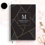 Επαγγελματική Ατζέντα - Ημερολόγιο με Σχέδιο Gold Shapes