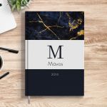 Προσωποποιημένη Ατζέντα - Ημερολόγιο με Σχέδιο Gold & Blue