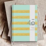 Επαγγελματική Ατζέντα - Ημερολόγιο με Σχέδιο Light Gold Lines