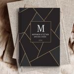 Επαγγελματική Ατζέντα - Ημερολόγιο με Σχέδιο Gold Shapes