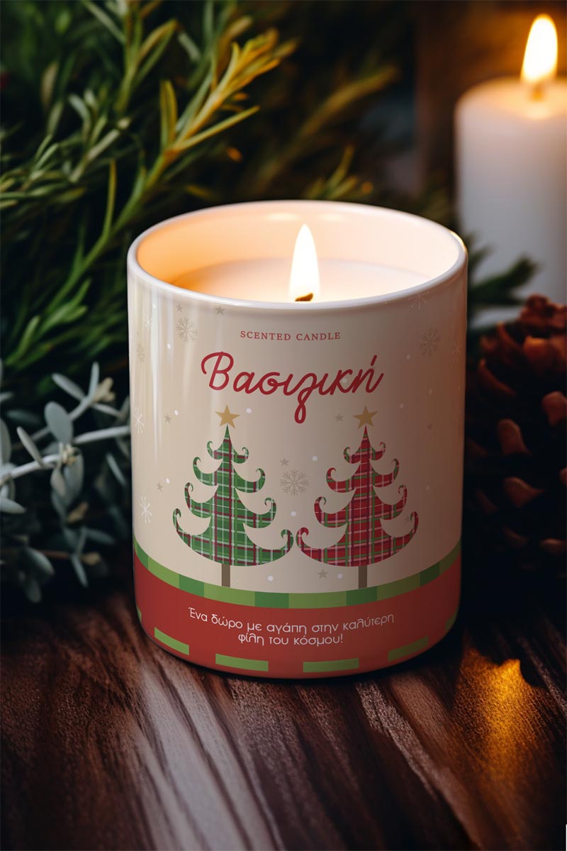 Αρωματικό Κερί, Χειροποίητο με Άρωμα Vanilla Cream, Happy Tree