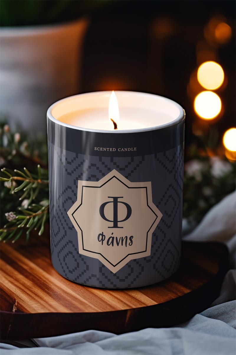 Αρωματικό Κερί, Χειροποίητο με Άρωμα Vanilla Cream, Xmas Star