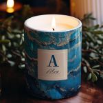 Αρωματικό Κερί, Χειροποίητο με Άρωμα Vanilla Cream, Blue Gold