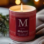 Αρωματικό Κερί, Χειροποίητο με Άρωμα Vanilla Cream, Let It Snow