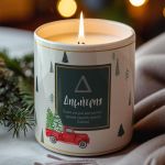 Αρωματικό Κερί, Χειροποίητο με Άρωμα Vanilla Cream, Xmas Time