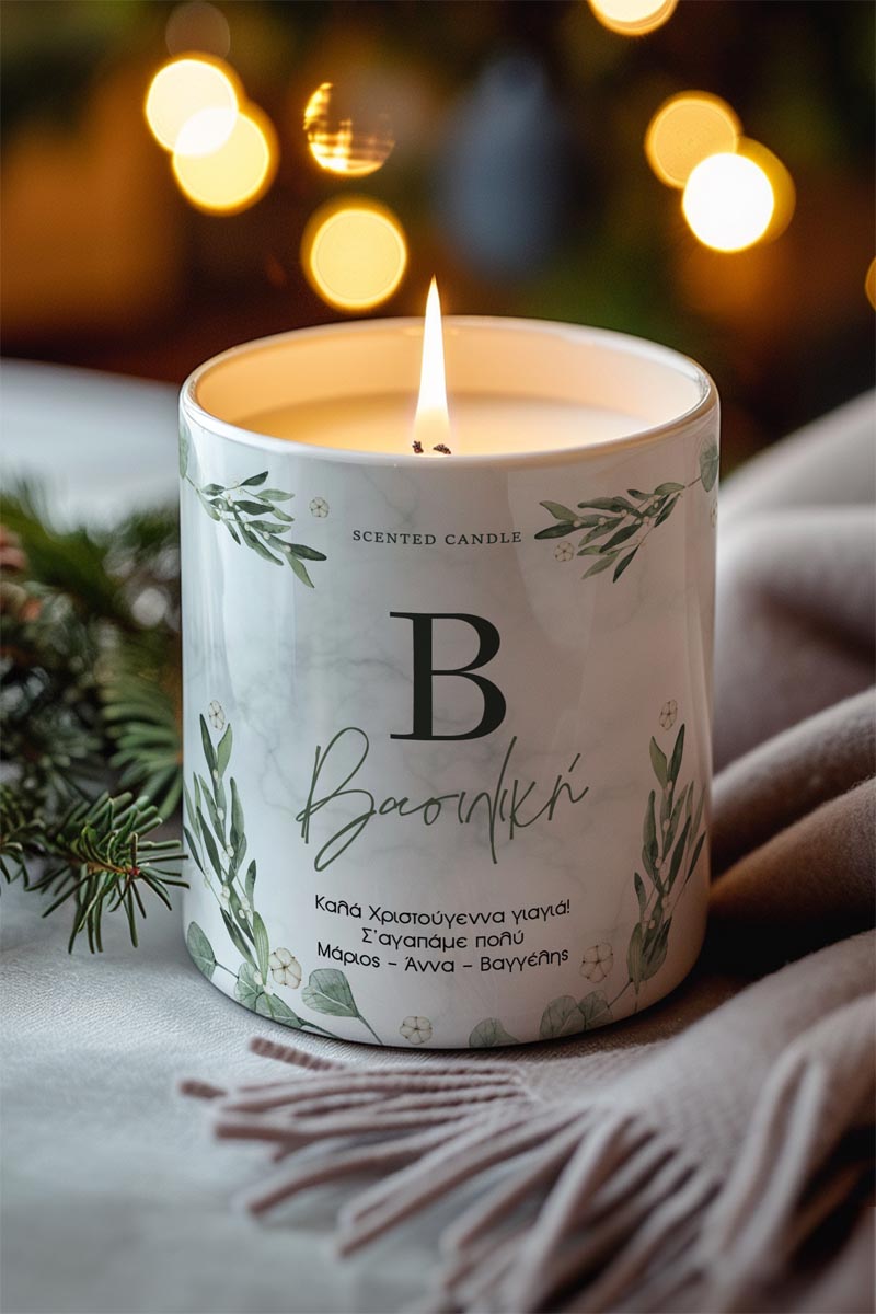 Αρωματικό Κερί, Χειροποίητο με Άρωμα Vanilla Cream, Green Love