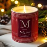 Αρωματικό Κερί, Χειροποίητο με Άρωμα Vanilla Cream, Let It Snow