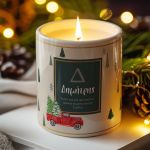 Αρωματικό Κερί, Χειροποίητο με Άρωμα Vanilla Cream, Xmas Time