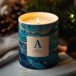 Αρωματικό Κερί, Χειροποίητο με Άρωμα Vanilla Cream, Blue Gold