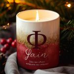 Αρωματικό Κερί, Χειροποίητο με Άρωμα Vanilla Cream, Red Glitter