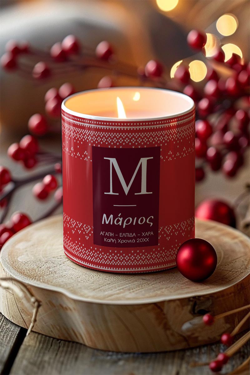 Αρωματικό Κερί, Χειροποίητο με Άρωμα Vanilla Cream, Let It Snow