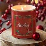 Αρωματικό Κερί, Χειροποίητο με Άρωμα Vanilla Cream, Xmas Deer