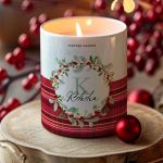 Αρωματικό Κερί, Χειροποίητο με Άρωμα Vanilla Cream, Holly Jolly
