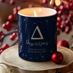 Αρωματικό Κερί, Χειροποίητο με Άρωμα Vanilla Cream, Blue Xmas