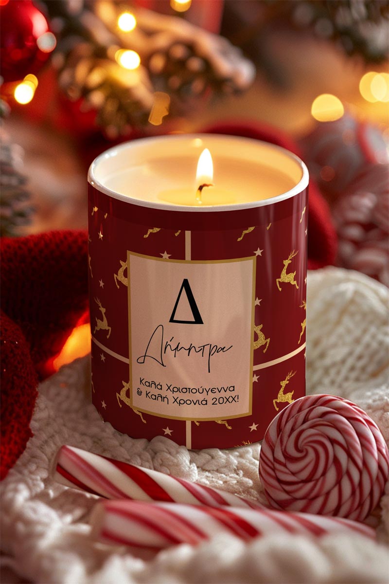 Αρωματικό Κερί, Χειροποίητο με Άρωμα Vanilla Cream, Red Gift
