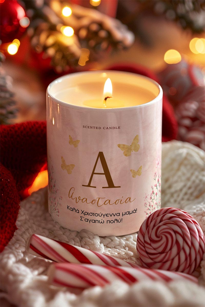 Αρωματικό Κερί, Χειροποίητο με Άρωμα Vanilla Cream, Lovely Pink