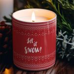 Αρωματικό Κερί, Χειροποίητο με Άρωμα Vanilla Cream, Let It Snow