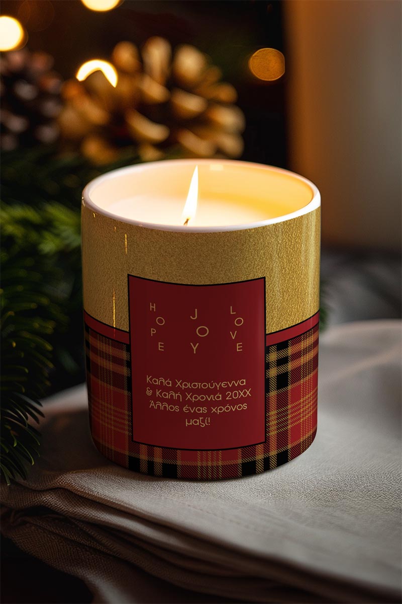 Αρωματικό Κερί, Χειροποίητο με Άρωμα Vanilla Cream, Joy & Love