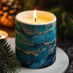 Αρωματικό Κερί, Χειροποίητο με Άρωμα Vanilla Cream, Blue Gold