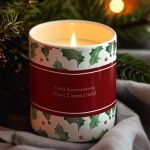 Αρωματικό Κερί, Χειροποίητο με Άρωμα Vanilla Cream, Holly Xmas