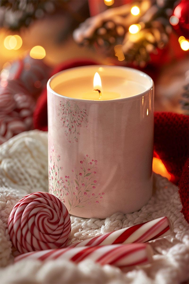 Αρωματικό Κερί, Χειροποίητο με Άρωμα Vanilla Cream, Lovely Pink